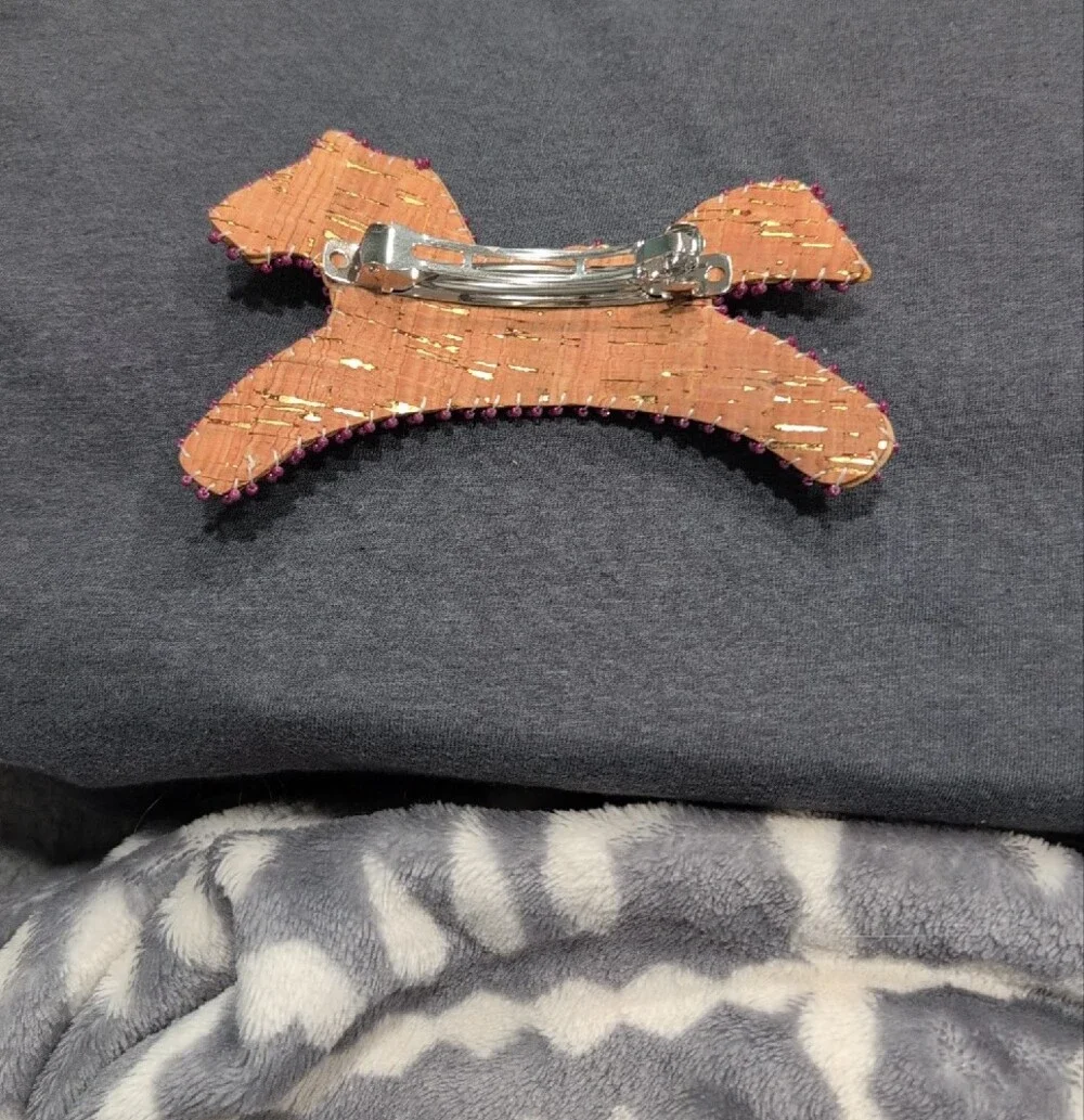 Navajo Made Beaded Pony Hairclip for Kids — Pink, Blue & Black